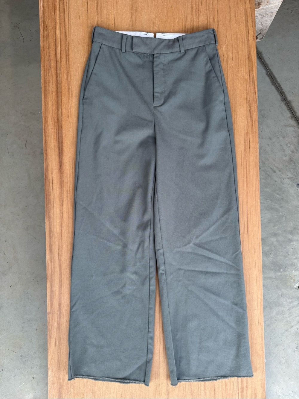 Babaton Aritzia Women’s Size 4 Sage Green Wool Blend Wide Leg Cropped Pants